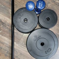 weights and barbell