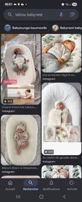 Pink Lalizou baby nest + grey cover + Newborn set