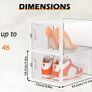 Shoe Boxes, Stackable, Transparent, Pack of 24 Shoe Boxes with Lids, Shoe Storage for High Heels, Ankle Boots, Pumps, High Tops, up to Size 46 Image 2