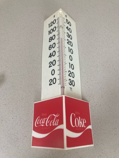 Coca Cola 1970's Thermometer New Plastic