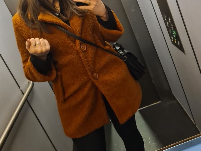 Rust Orange Teddy Coat