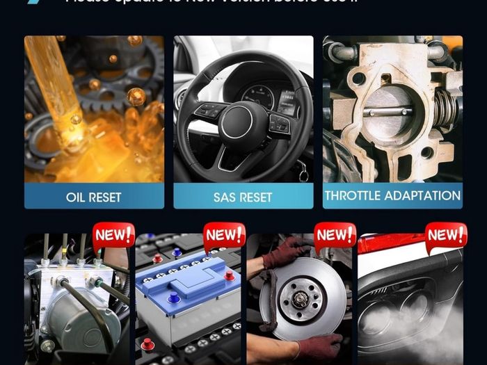 2026 Launch CRP123X v3.0 is the 4-System Diagnostic Code Reader For Engine, ABS, Airbags and Automatic Transmission. Has 7 Service Functions: Oil Reset, SAS Reset, Elec. Throttle Adaptation, ABS Bleeding, BMS Reset, DPF Regen.for cars and vans