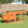 Chicken Coop Brown 204x50x84 cm Solid Wood Pine Image 2