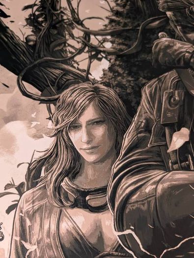 Metal Gear Solid Snake Eater Jake Kontou Gold Varnish Variant Screen Print (Signed)
