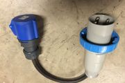 63a Amp Single phase 3 pin Plug to 32a Amp 3 pin Socket adaptor Cable