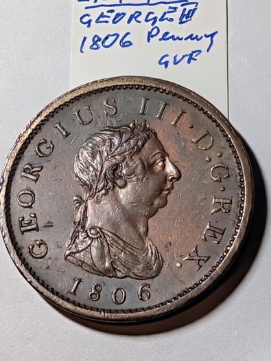 1806 Penny about unc.