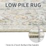 Rugs Living Room Large 200x300cm, Machine Washable Rug for Bedroom, Boho Soft Short Pile Area Rugs, Vintage Non Slip Kitchen Carpet for Dining Room Office, Beige Image 5