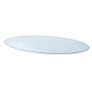 Large oval  glass top table sturdy and heavy 120cm  180 pls read description Image 3