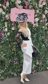 Black and White Midi Dress
