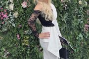 Black and White Midi Dress