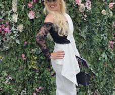 Black and White Midi Dress