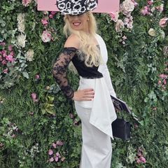 Black and White Midi Dress