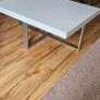 White Coffee table with steel legs Image 6
