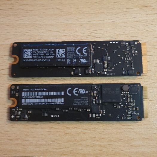 macbook ssd 512 GB - 256 GB