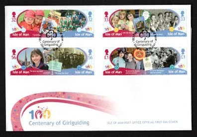 2010 Isle of Man Centenary of Girl guiding.; Europa Commemorative Stamps First Day Cover (FDC)
