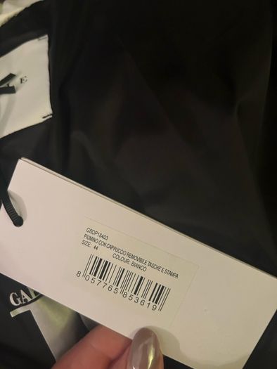 Gaelle White Puffer Jacket, IT 44 with tags.