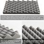 Acoustic Sound Proofing Foam Panels: 12 Pack Acoustic Foam Panels with Double Sided Tape - 1"X12"X12" Fireproof Sound Proofing Panels for Wall Recording Studio Office Home Image 6