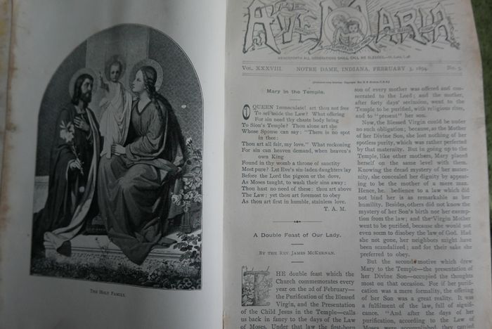 The Ave Maria A Magazine Devoted to the Honor of the Blessed Virgin 1894 and the Bible