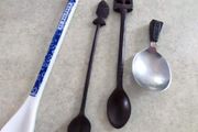 Selection of over sea jam spoons.