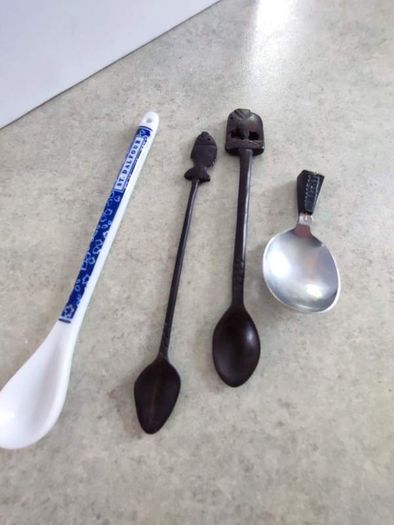 Selection of over sea jam spoons.