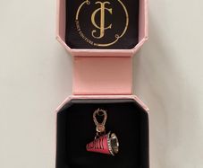 Brand NEW in Box - Juicy Couture LoudHailer Charm (Pink & Silver)