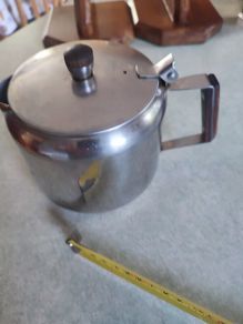 Mid Century Stainless Steel Teapot.