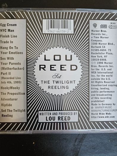 Lou Reed. Set The Twilight Reeling.