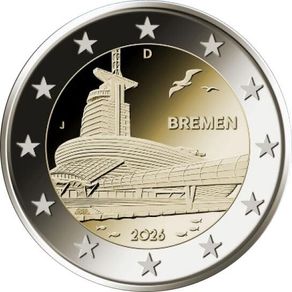 Germany 2 Euro Commemorative Coin 2026 - Bremen. All mints available. Uncirculated.