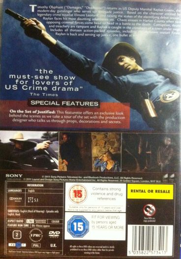 Justified [2011] Season 2 [DVD TV Boxsets]
