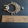 Large Moth Hair Slide with Crescent Moon | Celestial Hair Pin for Thick Hair | Silver Moth Shawl Pin | Goth Witchy Accessories Image 8