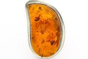 925 Silver Baltic Amber Ring