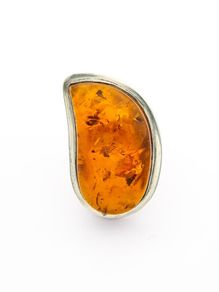 925 Silver Baltic Amber Ring