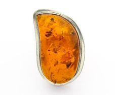 925 Silver Baltic Amber Ring