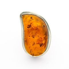925 Silver Baltic Amber Ring