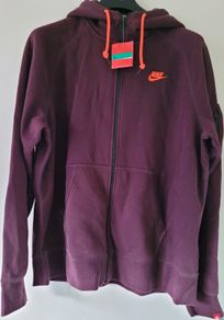 Brand new Nike Heavyweight Zip up Hoodie Jacket - Red Colour or Purple Colour - Size XL