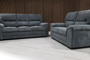 Sofa set 3+2 gretal in leather and fabric