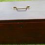 Vintage Wooden Box with Brass Handle and Key 16"x!0"x10" Image 2