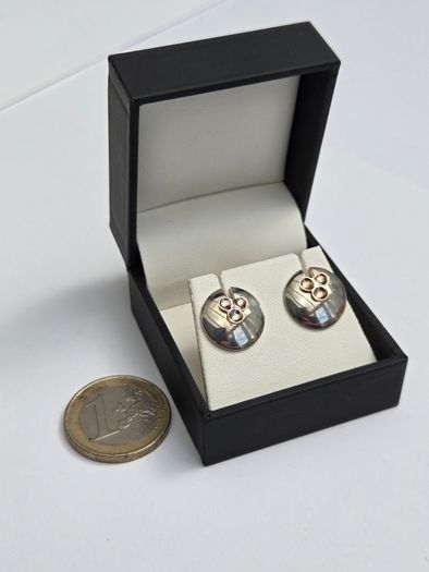 Brand New 925 Silver & 9ct Gold Earrings