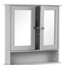 Grey Wall Mounted Bathroom Mirror Cabinet Great Condition Image 3