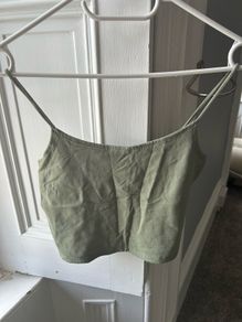 Khaki Crop Top / Size L