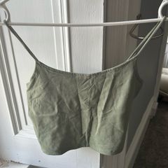 Khaki Crop Top / Size L