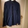 Men's Next Navy long sleeve shirt. Image 2