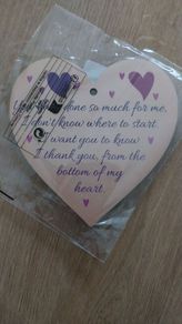 Bnwt wooden heart gift thanks