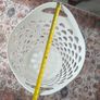 Tall White Laundry Basket Image 3