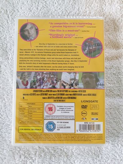 One Day in September 1999 DVD Documentary