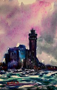 fastnet lighthouse watercolour