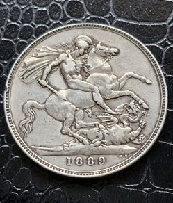 1889 Queen Victoria Silver Crown coin