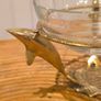 Brass and glass dolphins Image 5