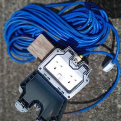 Heavy-Duty Waterproof Outdoor Extension Lead Double IP66 Socket