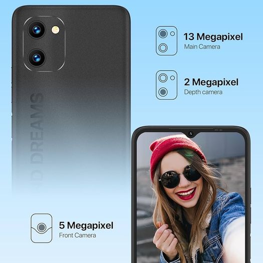 NEW SALE | Mobile Phone 2023 C1 Plus,Android 13 SIM Free Unlocked Smartphone,5150mAh Battery,6.52 inch HD Screen 3+32GB RAM/256GB Extension